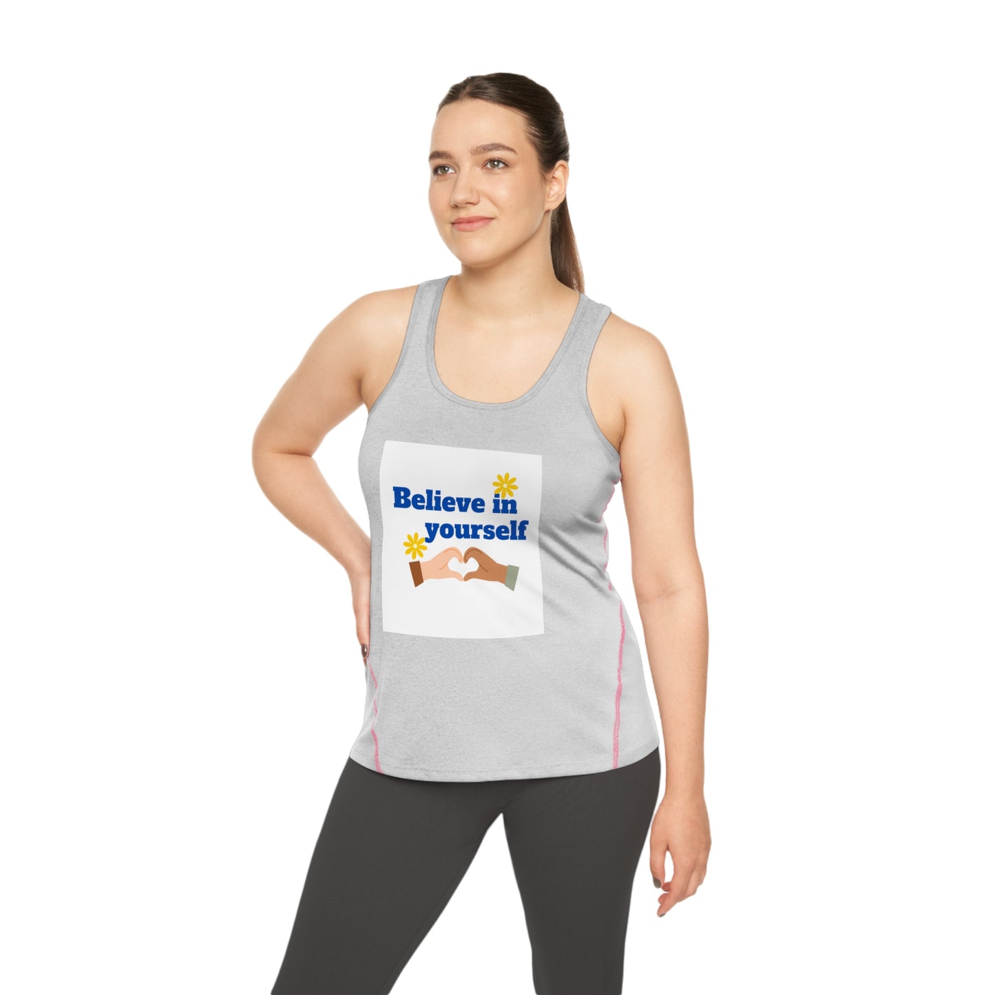 Believe In Yourself Women's Racer back Sports Top
