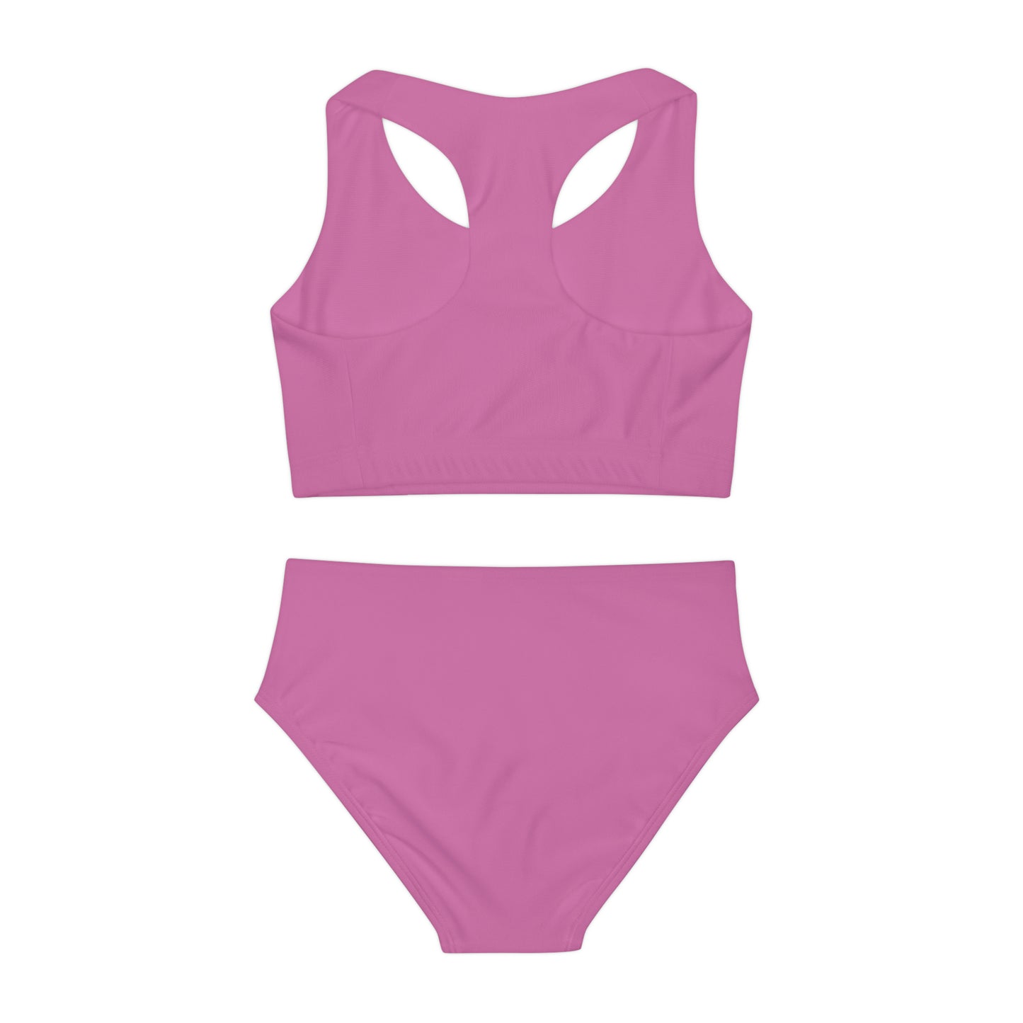 Multicolored Girls Two Piece Swimsuit (AOP)purple
