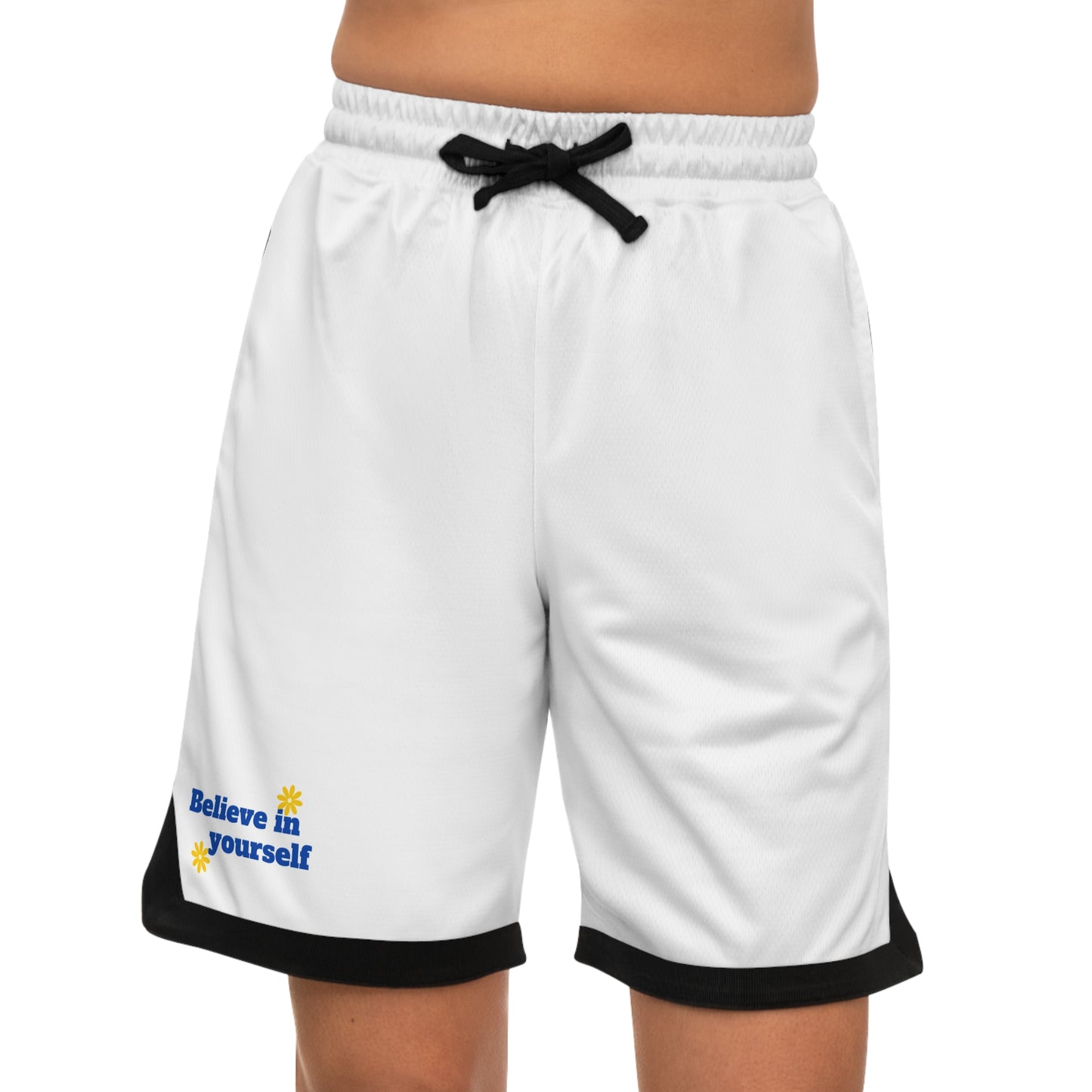 Believe in Yourself Basketball Rib Shorts (AOP)