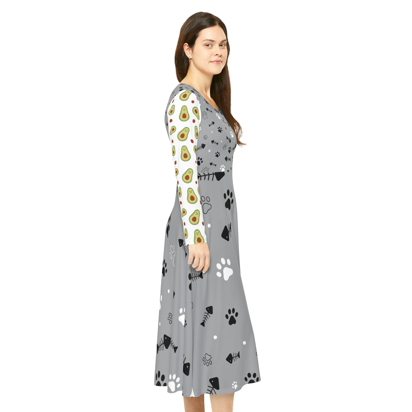 Women's Long Sleeve Dance Dress (AOP)