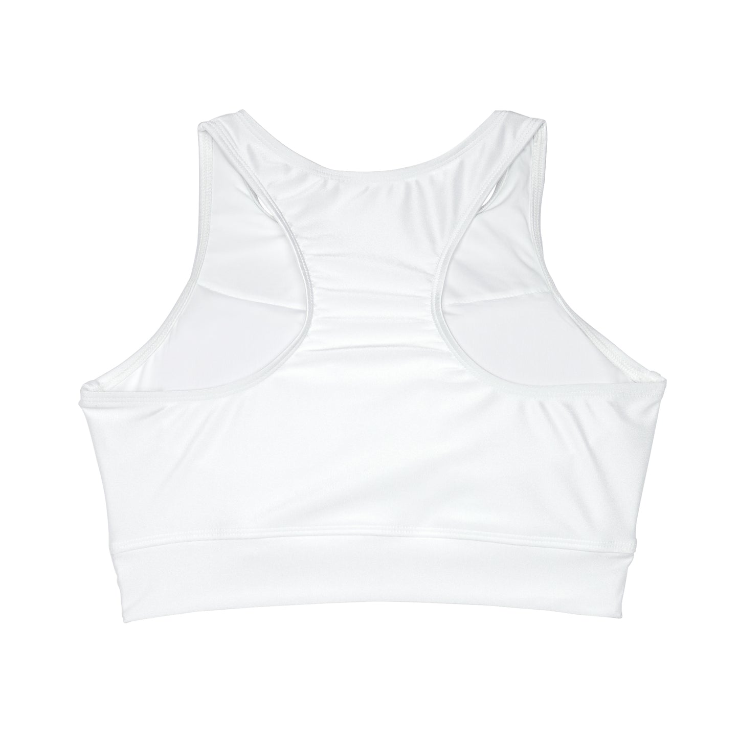 Believe In Yourself High Neck Crop Bikini Top (AOP)