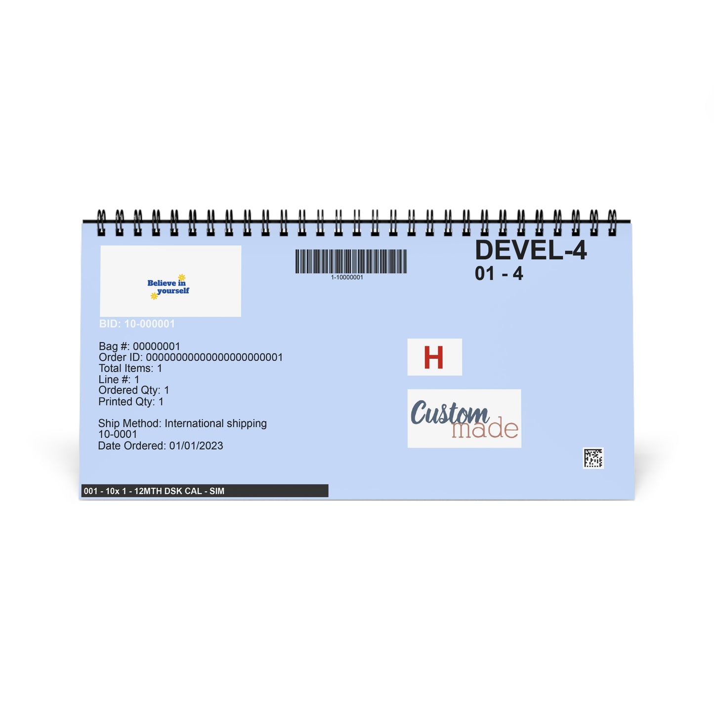 Believe In Yourself Desk Calendar
