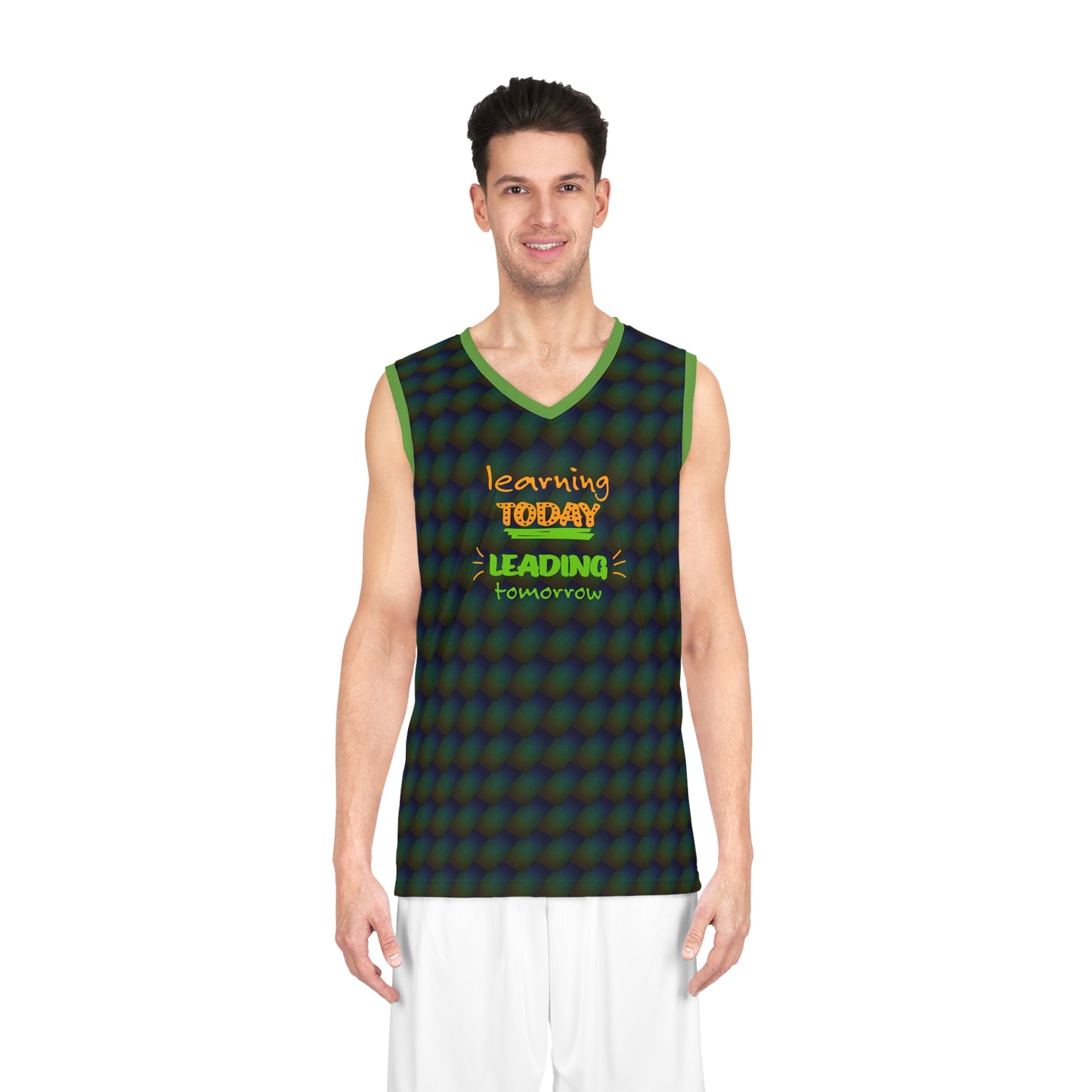 Learning Today Leading Tomorrow Basketball Jersey (AOP)