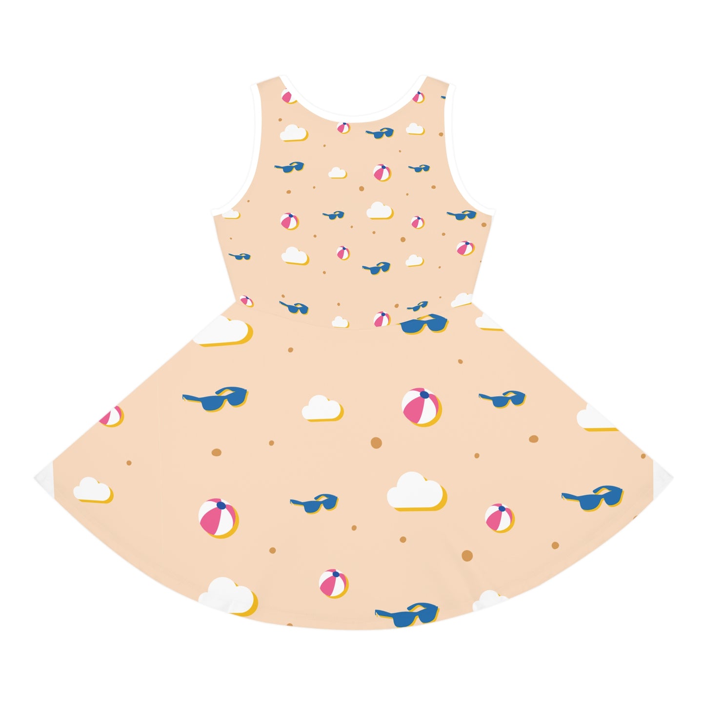 Multicolored Girls' Sleeveless Sundress (AOP)
