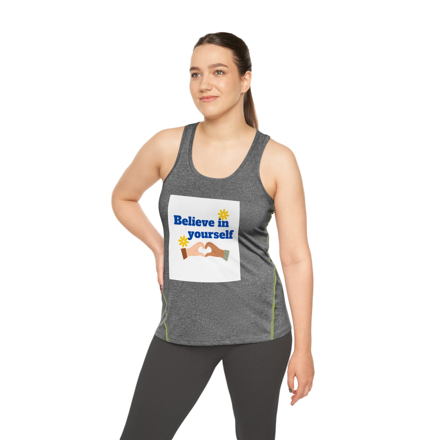 Believe In Yourself Women's Racer back Sports Top