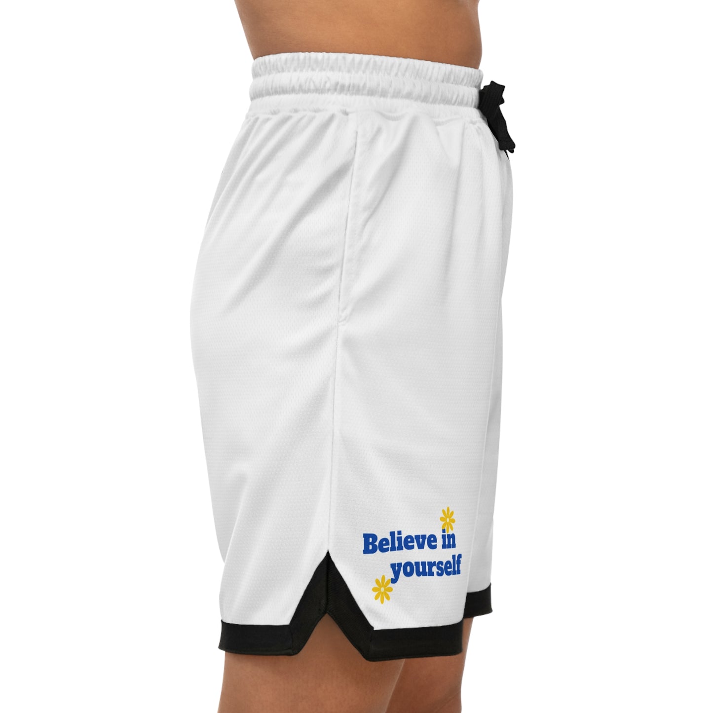 Believe in Yourself Basketball Rib Shorts (AOP)