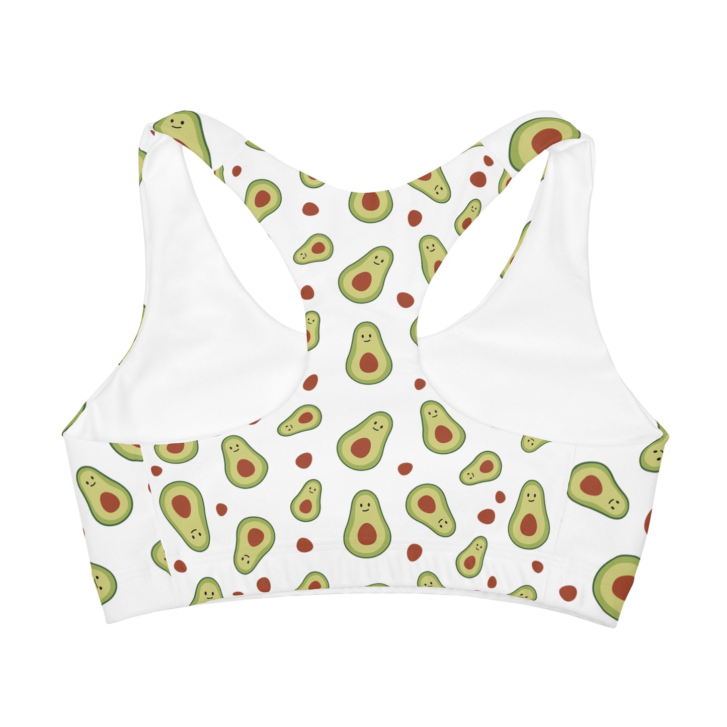 Multicolored Girls' Double Lined Seamless Sports Bra (AOP)