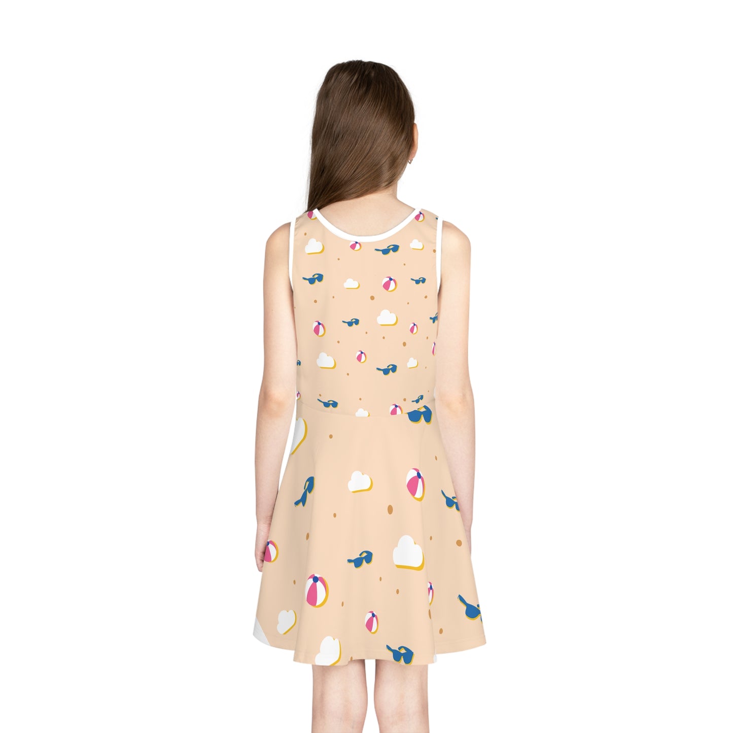 Multicolored Girls' Sleeveless Sundress (AOP)