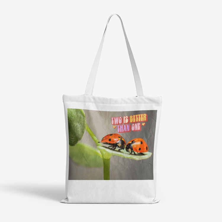 Two Are Better Than One Heavy Duty and Strong Natural Canvas Tote Bags