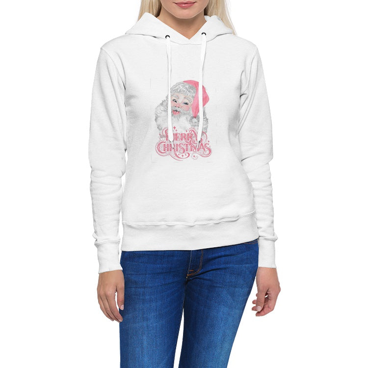 White Coloured Women's Santa Hoodie