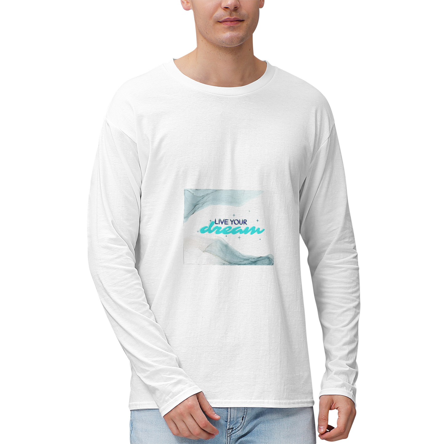Live Your Dream Men's 100% Highweight Cotton Long Sleeve Shirts