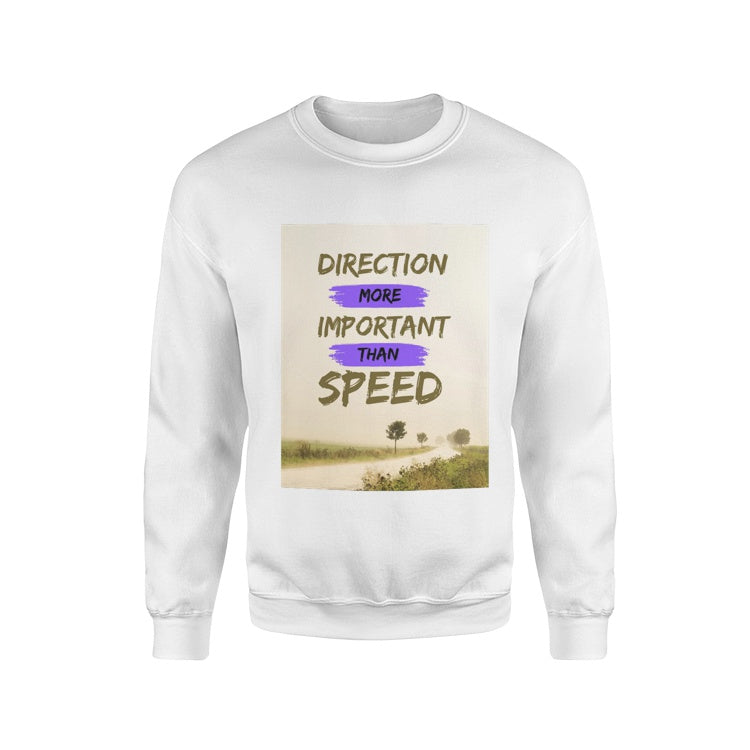 Direction multicolored design Men's Crew Neck Sweatshirt
