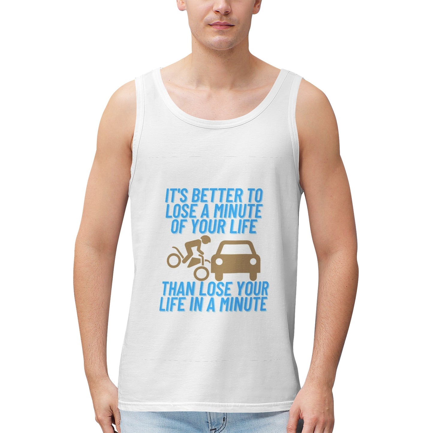 Multicolored Men's 100% Cotton Tank