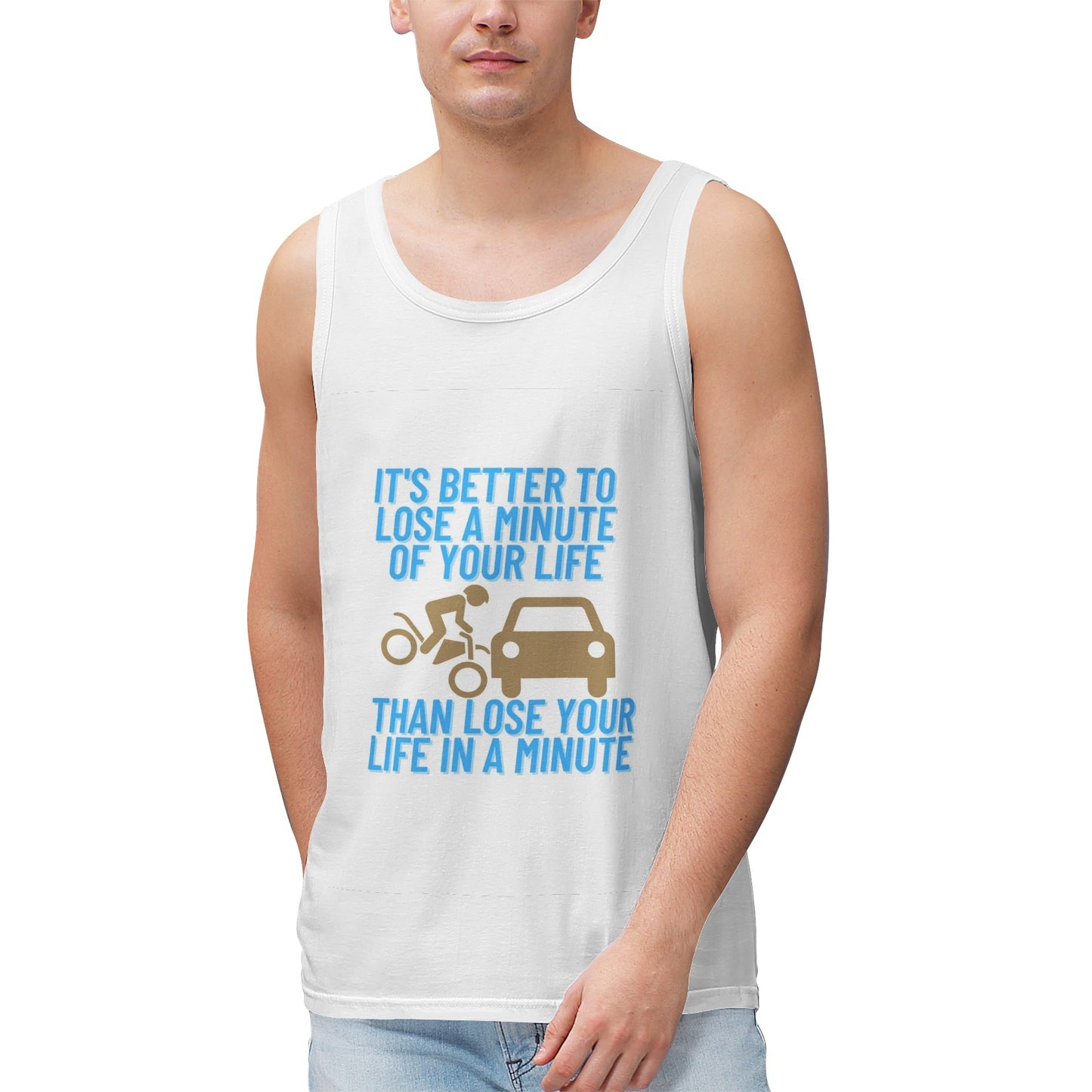 Multicolored Men's 100% Cotton Tank