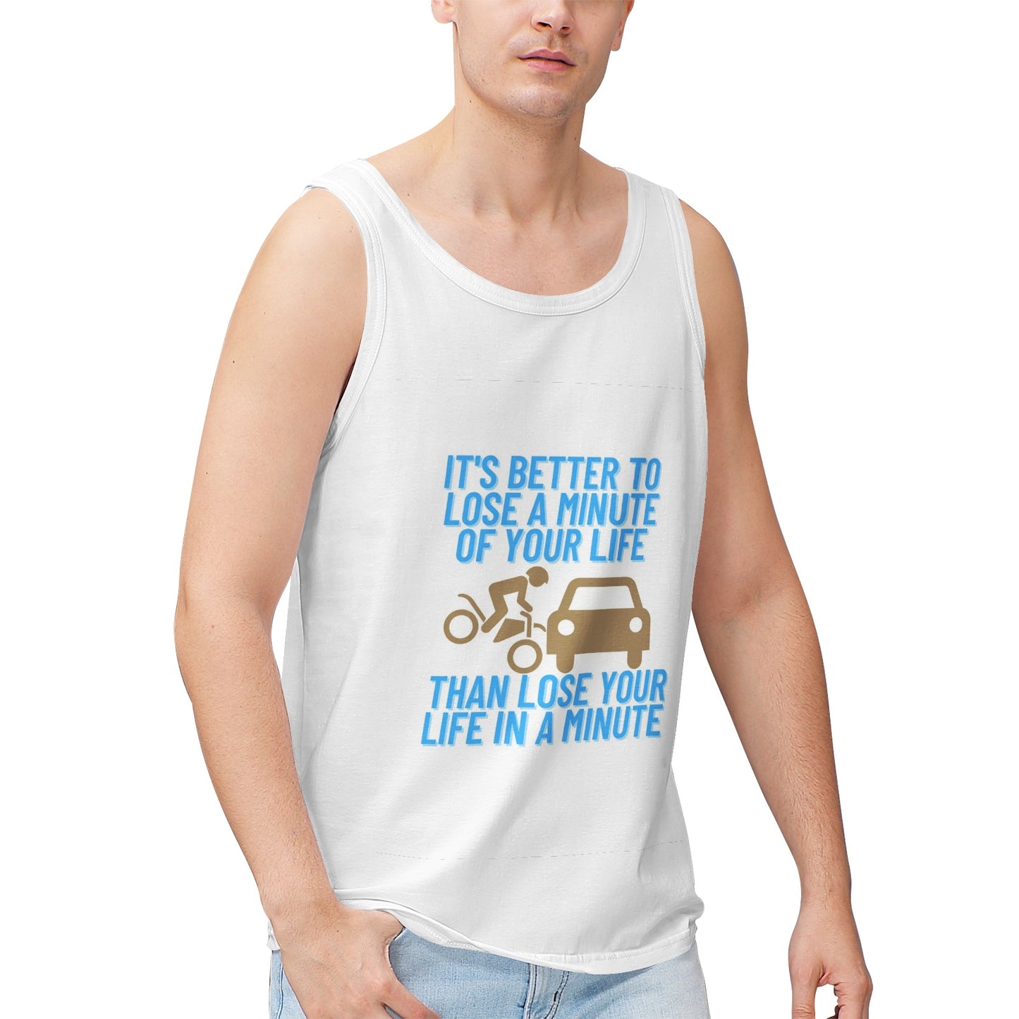 Multicolored Men's 100% Cotton Tank