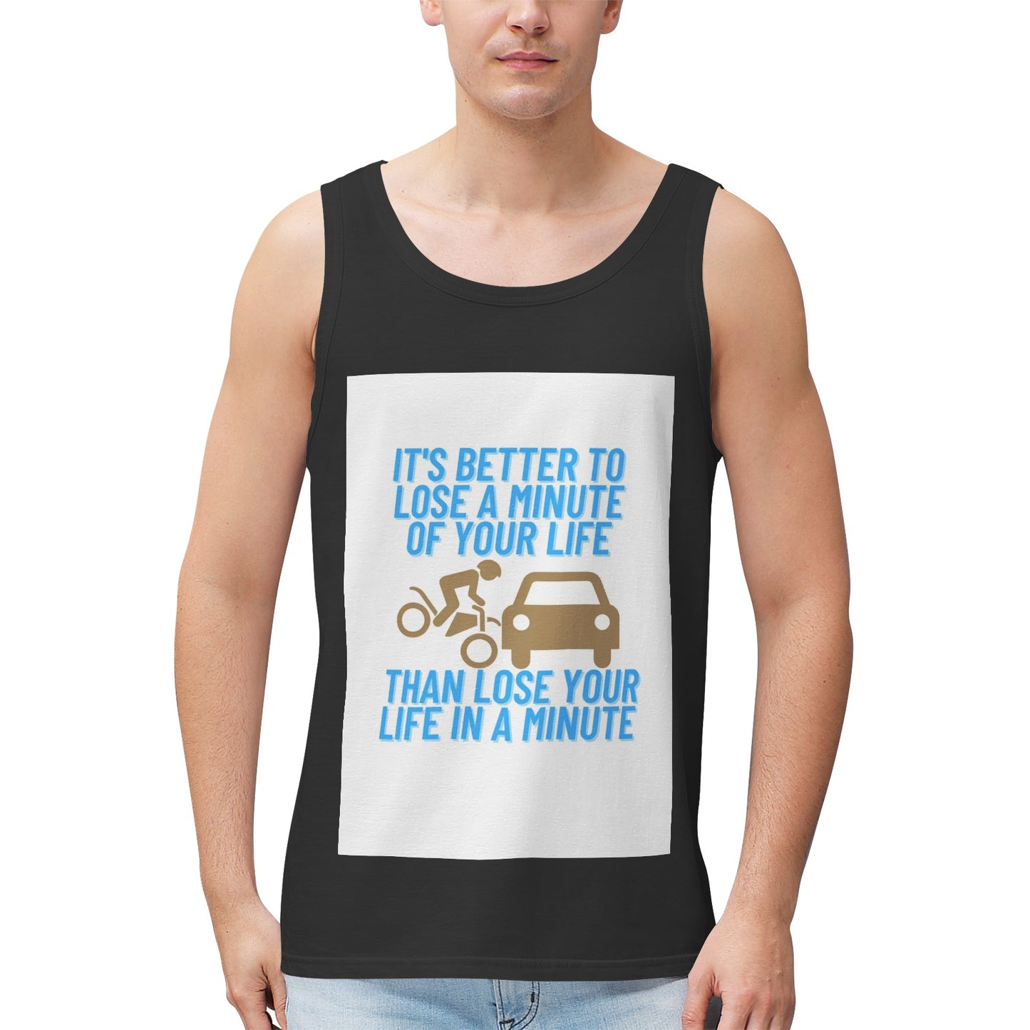 Multicolored Men's 100% Cotton Tank