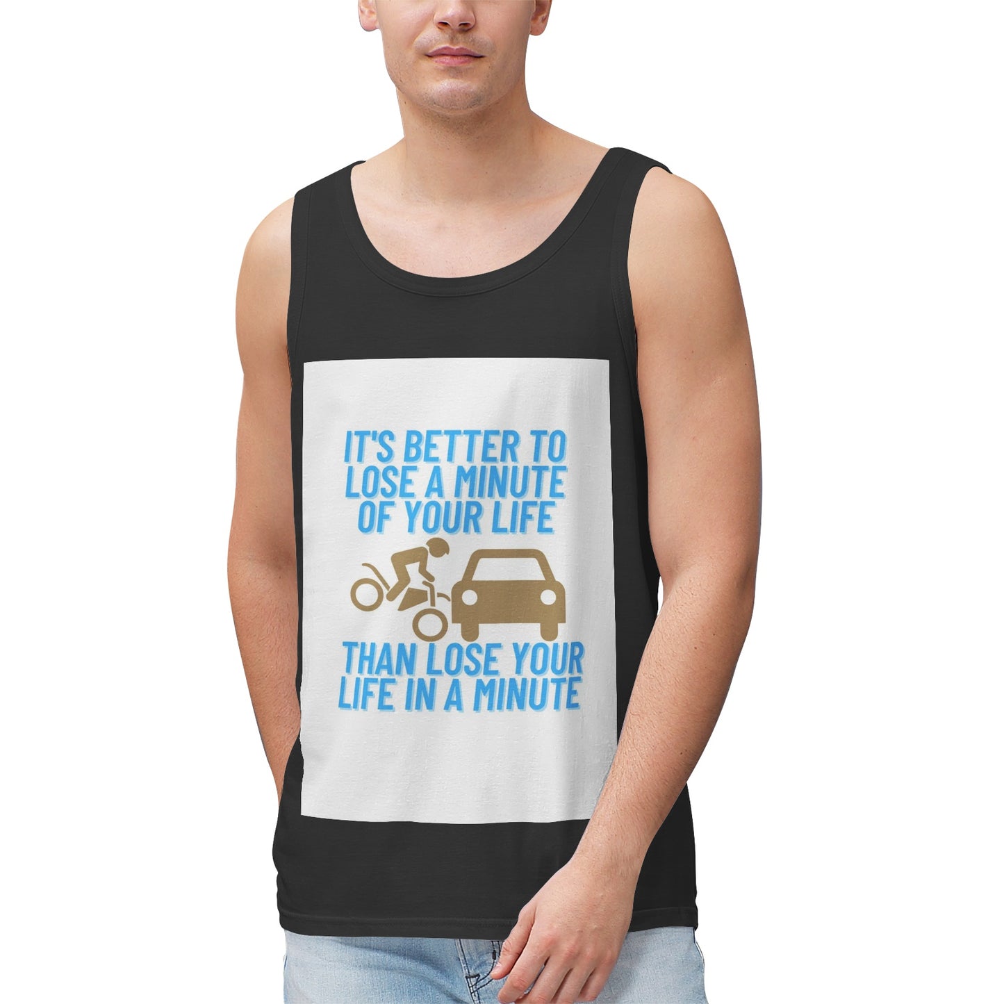 Multicolored Men's 100% Cotton Tank