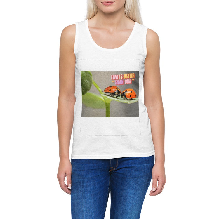 Women’s Stretch wide shoulder straps Neckline Tank Top