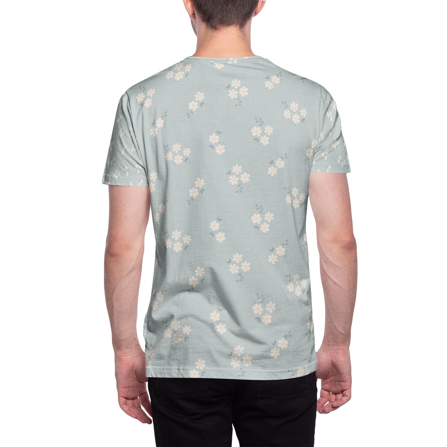 100K Multicolored Men's All-Over Print Crew Neck T-shirts