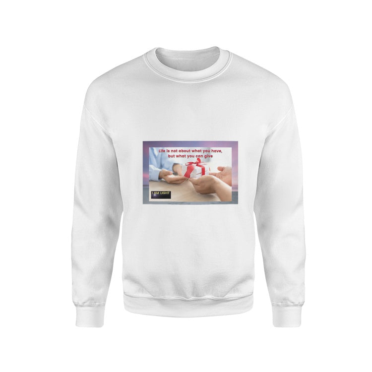 White Men's Crew Neck Sweatshirt