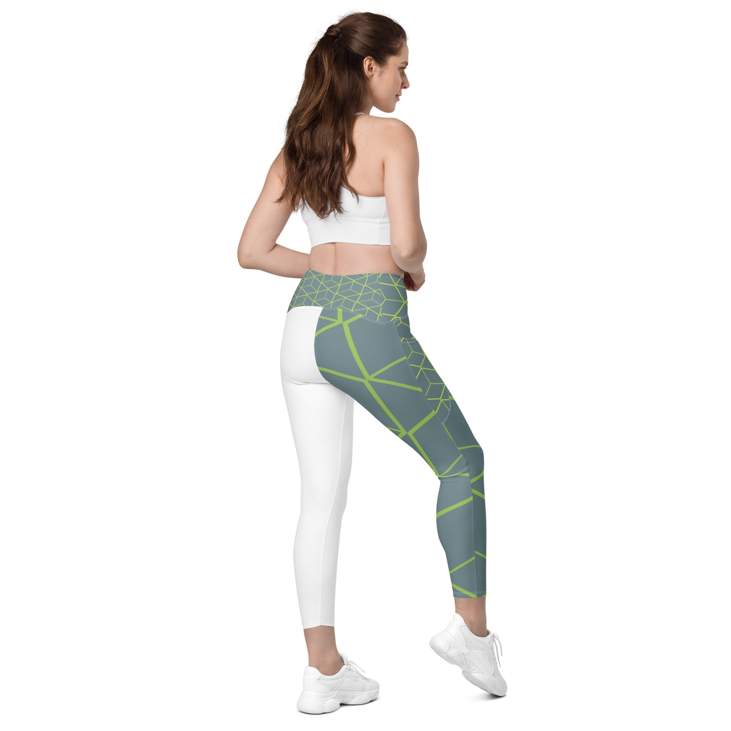 Multicolored Crossover leggings with pockets