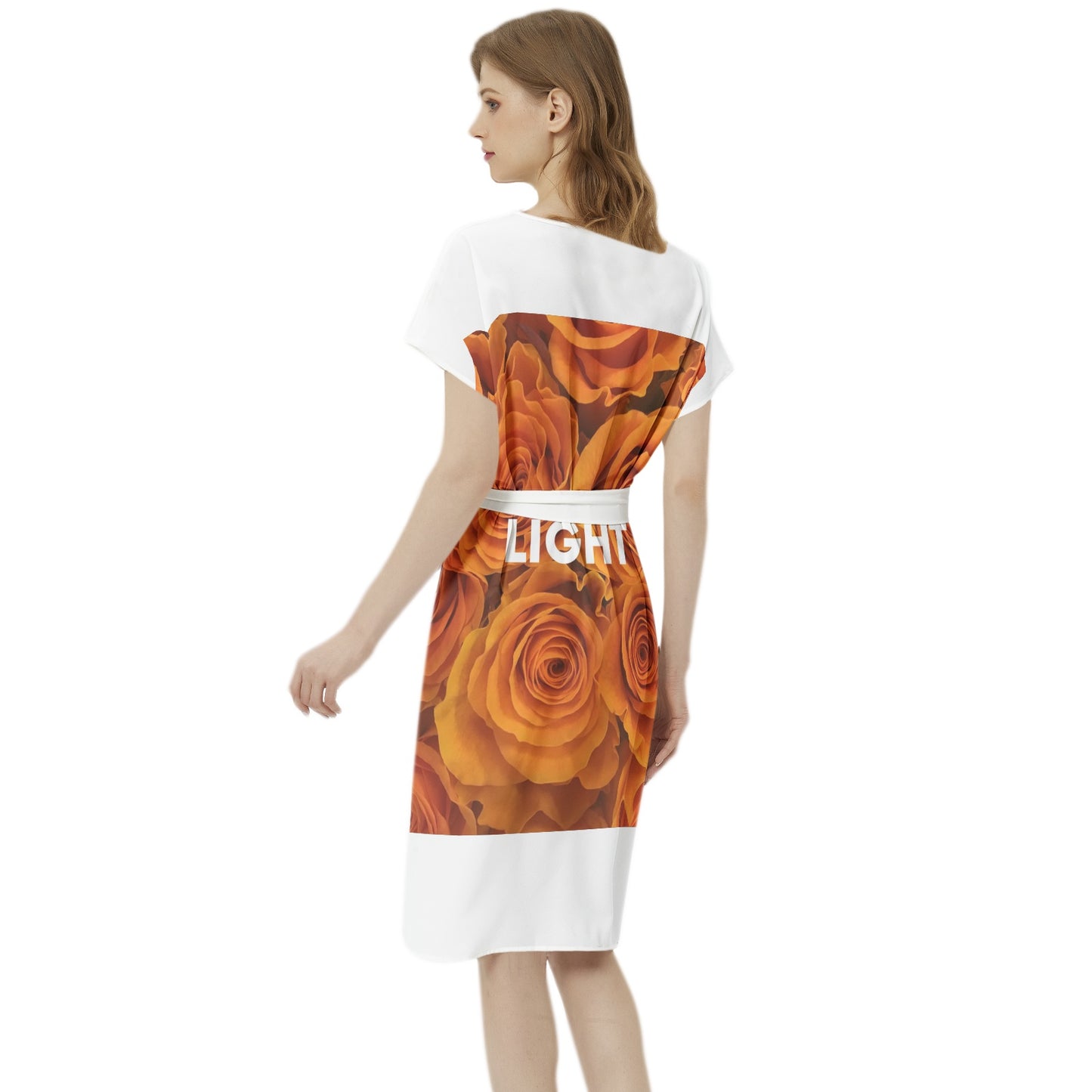 Stand Up For What Is Right Betwing Seleeve Notch Neck Casual Dress with Belt