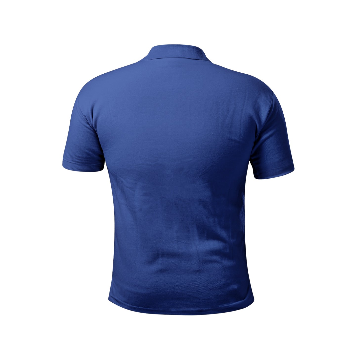 Bluish Men's All-Over-Print Polo Shirts