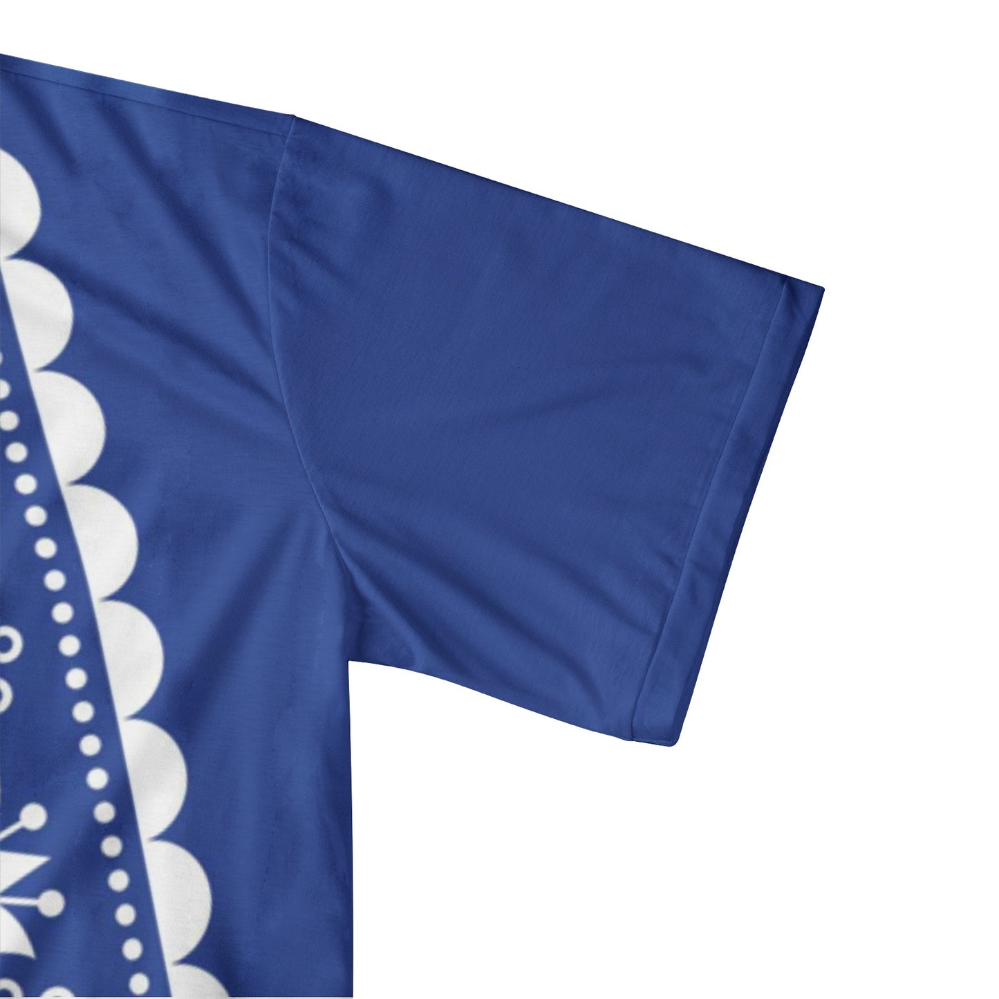Bluish Men's All-Over-Print Polo Shirts