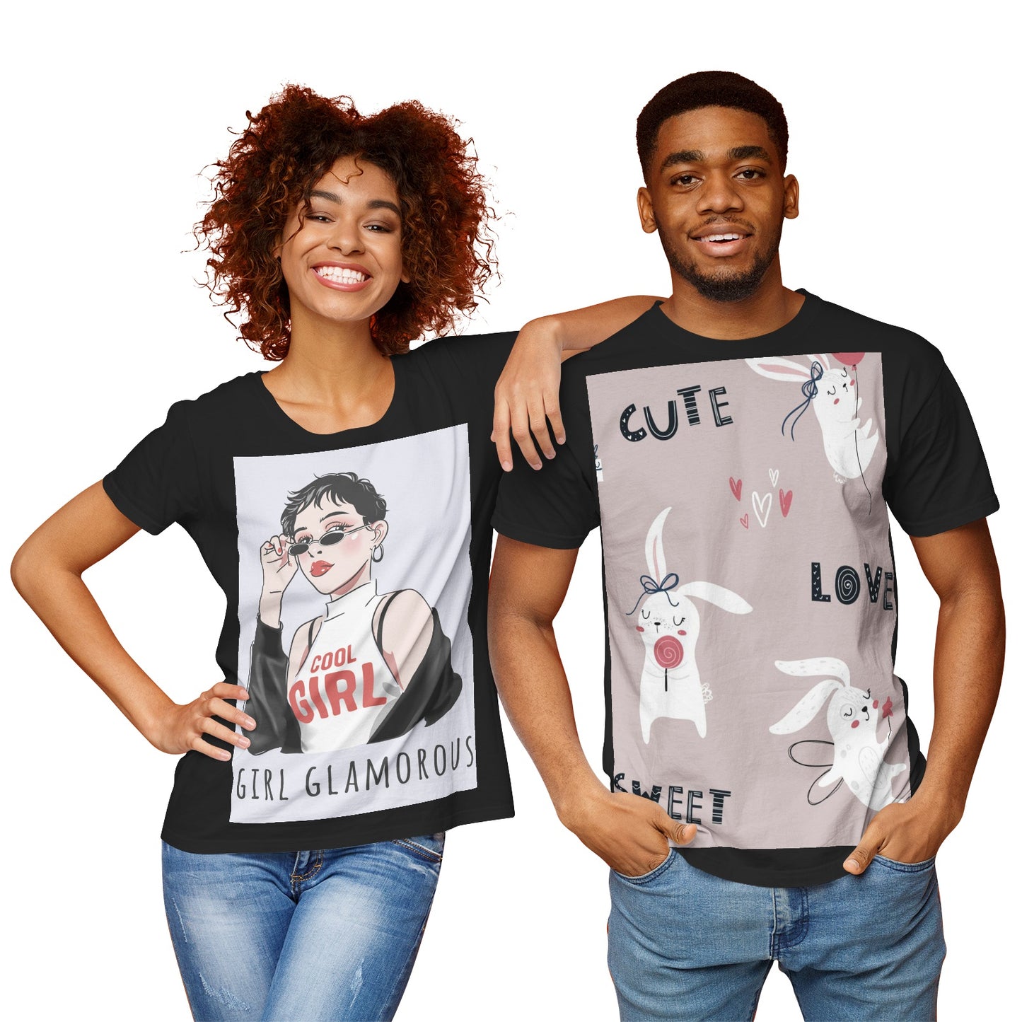 Cool Girl/Cute Couple's Pima Cotton Jersey Short Sleeve T-shirt
