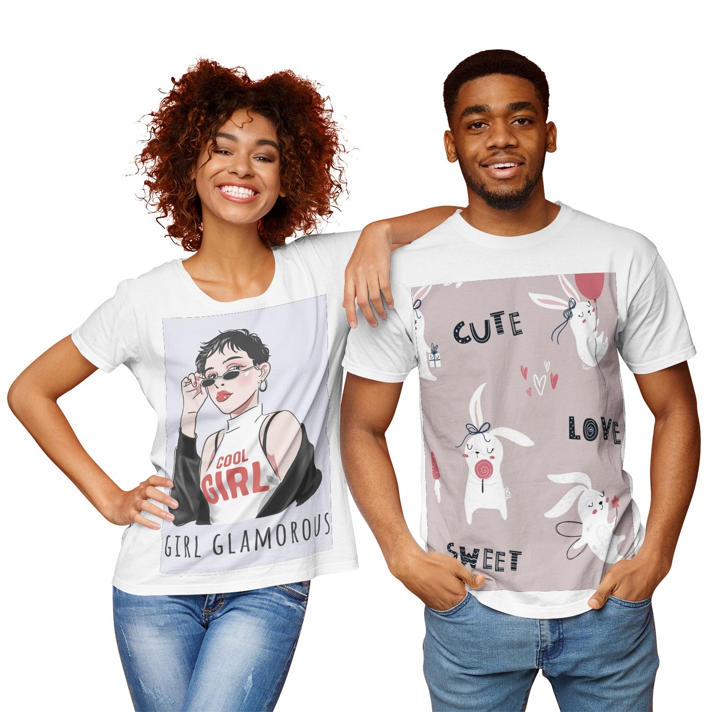 Cool Girl/Cute Couple's Pima Cotton Jersey Short Sleeve T-shirt