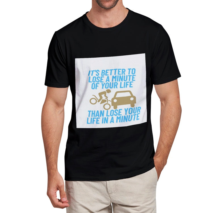 Black colored Men's Heavy Cotton Adult T-Shirt