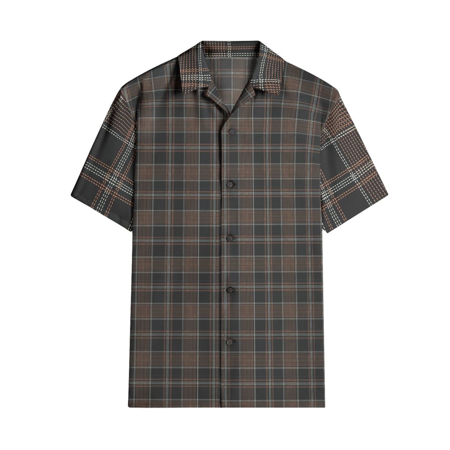 Ash Brown Men's All-over print Short Sleeve Shirts