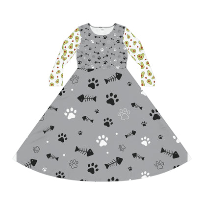 Women's Long Sleeve Dance Dress (AOP)
