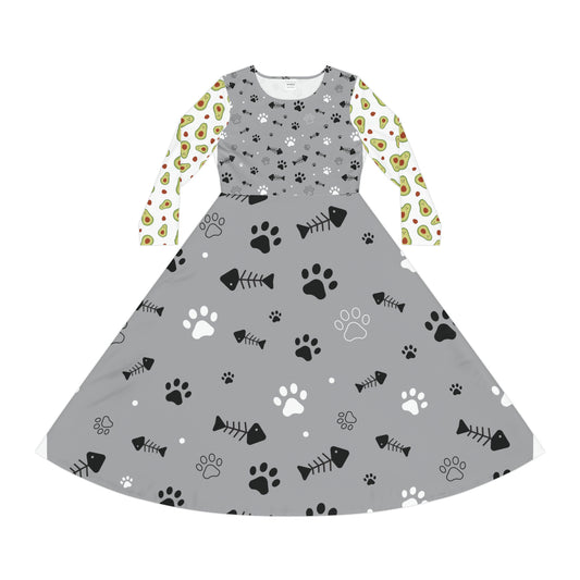 Women's Long Sleeve Dance Dress (AOP)