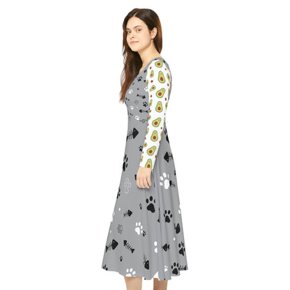 Women's Long Sleeve Dance Dress (AOP)