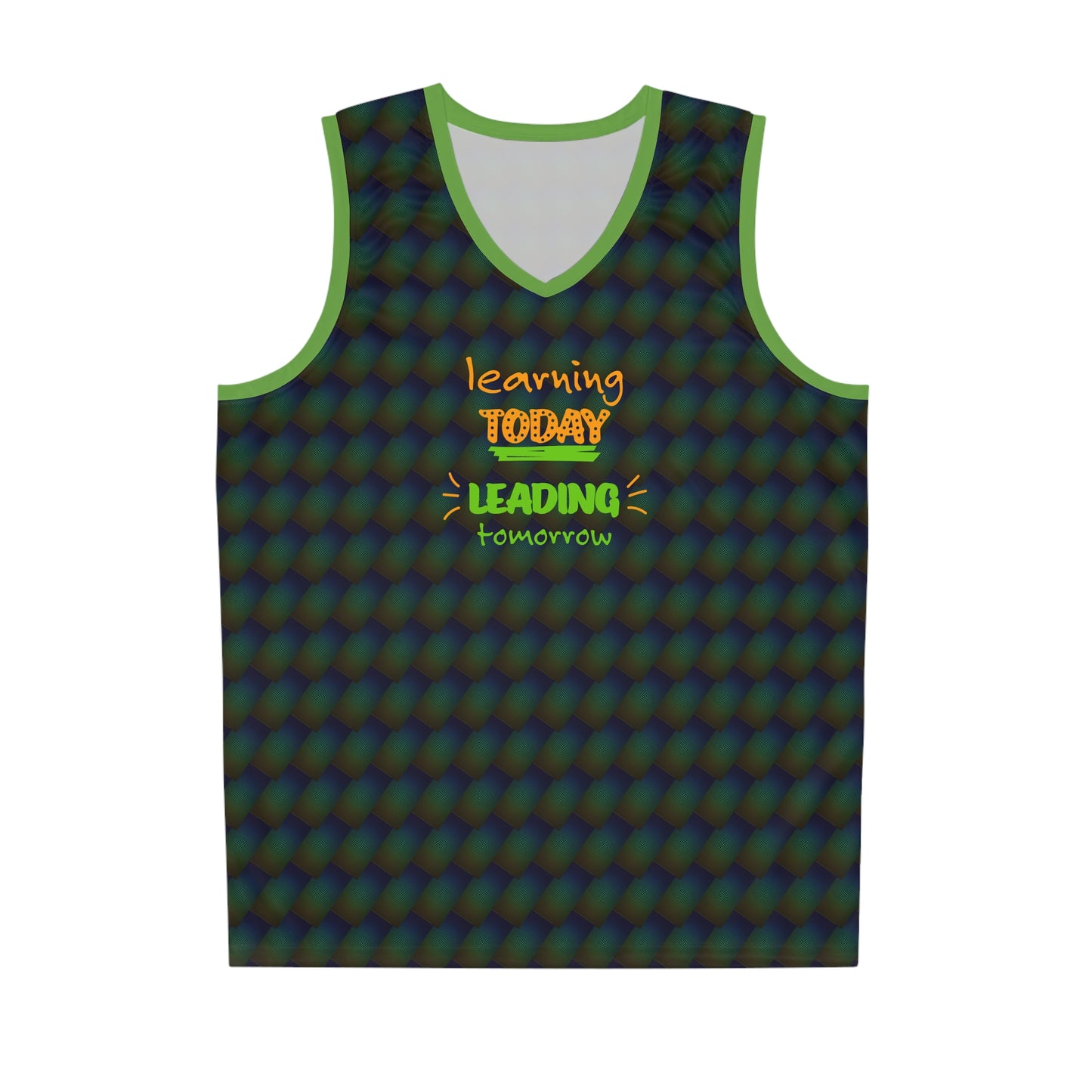 Learning Today Leading Tomorrow Basketball Jersey (AOP)