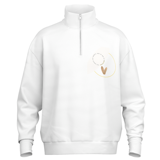 Grace Heavyweight Oversized Quarter Zip Sweatshirt - AOP