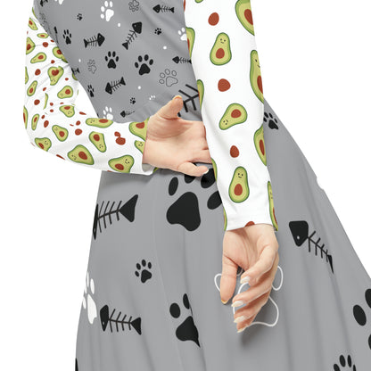 Women's Long Sleeve Dance Dress (AOP)