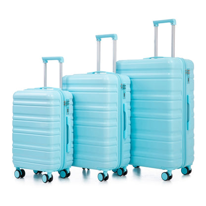 HIFINE TOURIST 20   24  28 3 Pcs   Set In ABS Spinner Wheel Luggage, Carry On Suitcase, Matching Color   Combination Loc (ONLY SHIPS TO THE US)
