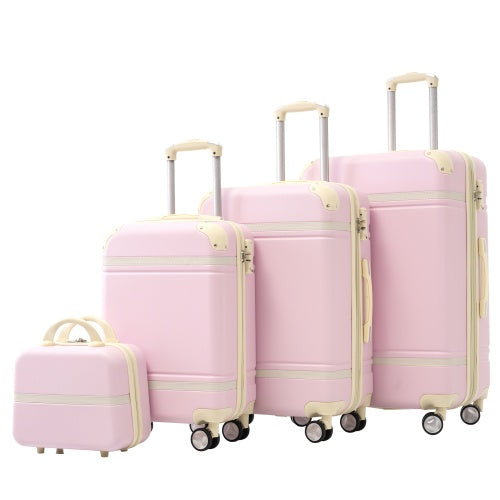 Hardshell Luggage Sets 4 Pieces 20x24x28 Luggages And Cosmetic Case Spinner Suitcase With TSA Lock Lightweight (SHIPS ONLY TO THE US)