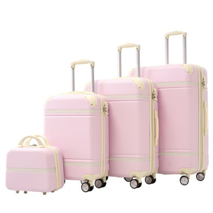 Hardshell Luggage Sets 4 Pieces 20x24x28 Luggages And Cosmetic Case Spinner Suitcase With TSA Lock Lightweight (SHIPS ONLY TO THE US)