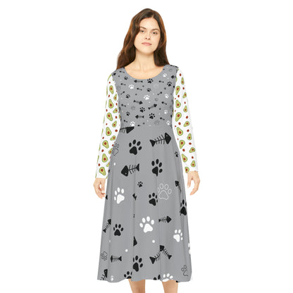 Women's Long Sleeve Dance Dress (AOP)