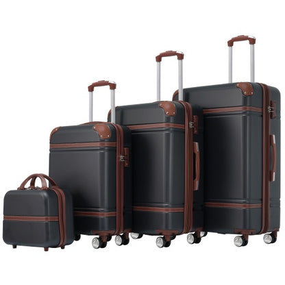Hardshell Luggage Sets 4 Pieces 20x24x28 Luggages And Cosmetic Case Spinner Suitcase With TSA Lock Lightweight (SHIPS ONLY TO THE US)