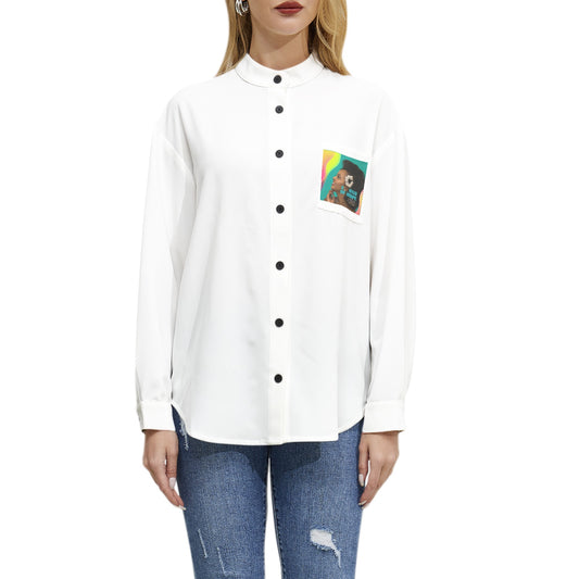 Sound Of Hope Long Sleeve Button Up Casual Shirt Top
