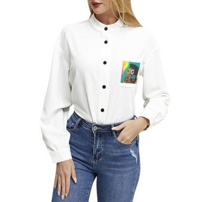 Sound Of Hope Long Sleeve Button Up Casual Shirt Top