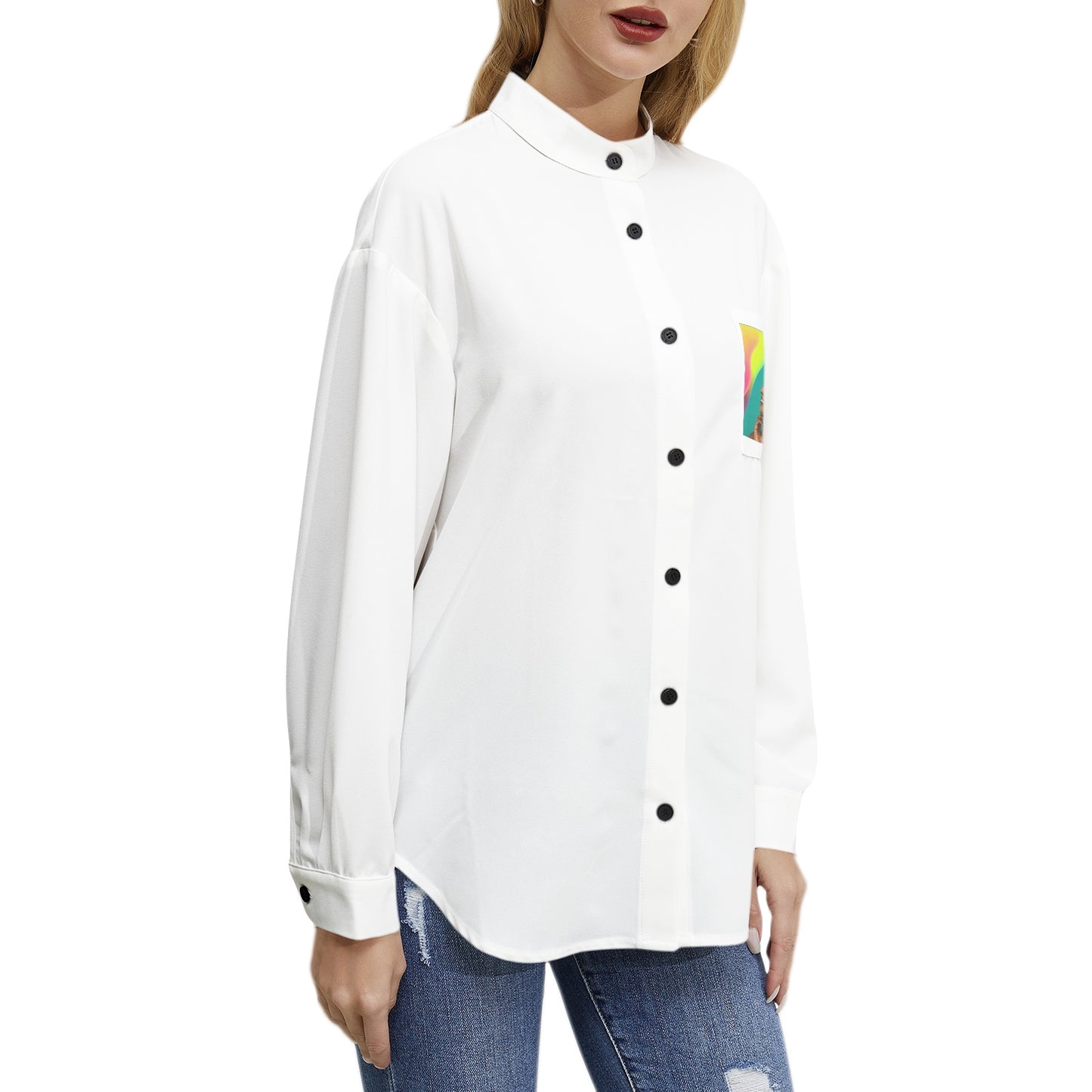 Sound Of Hope Long Sleeve Button Up Casual Shirt Top