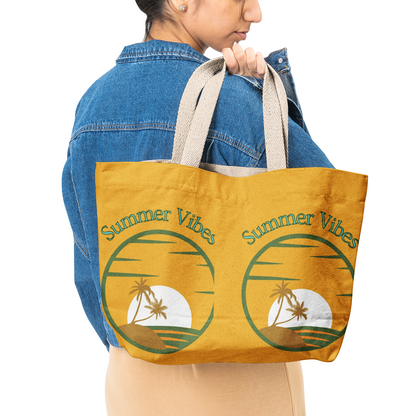 Multicolored Heavy Duty and Strong Natural Canvas Tote Bags