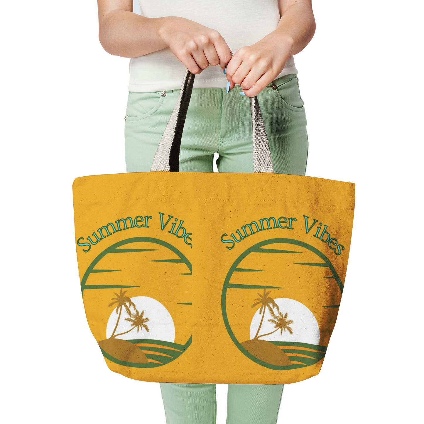 Multicolored Heavy Duty and Strong Natural Canvas Tote Bags