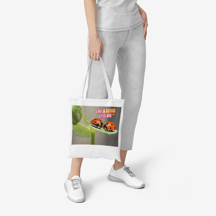 Two Are Better Than One Heavy Duty and Strong Natural Canvas Tote Bags