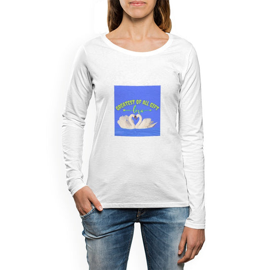 Women's Crew Neck Love Long sleeve T-shirt